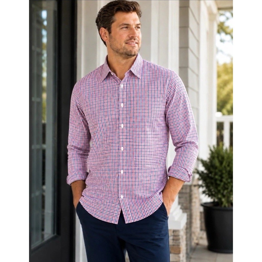 Fairlane & Sons  100% COTTON Button Down 2XLT Office Shirt Family Photos Wedding
